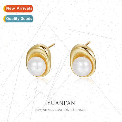 925 silver earrings earrings female ins cold wind simple ear