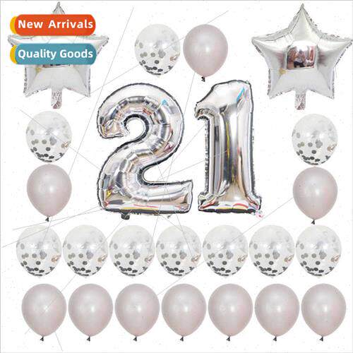 24 Balls Birthday Party Set 18 20 30 40 50 60 Rose Gold Numb