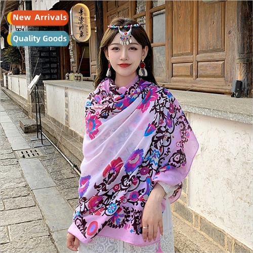 Cotton linen hfeel national color travel sunscreen female su
