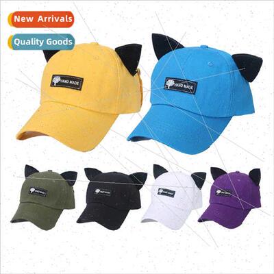 Cute cat ears glasses aviator baseball cap children summer h