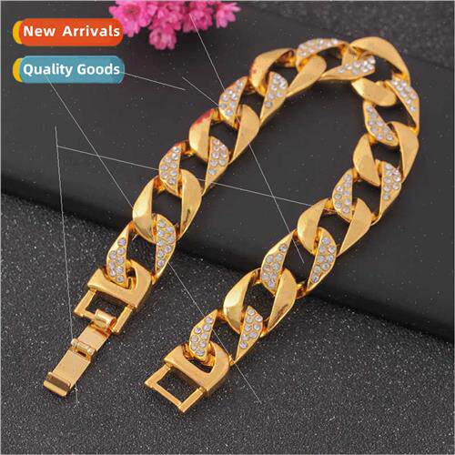 Fashion gold-plated diamond hollowed bracelet eaby bracelet