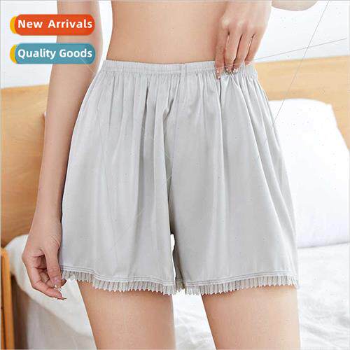 Lace   satin loose safety pants female summer home outside w