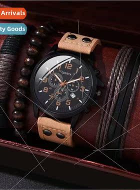 New hundred round disk quartz watch business casual men temp