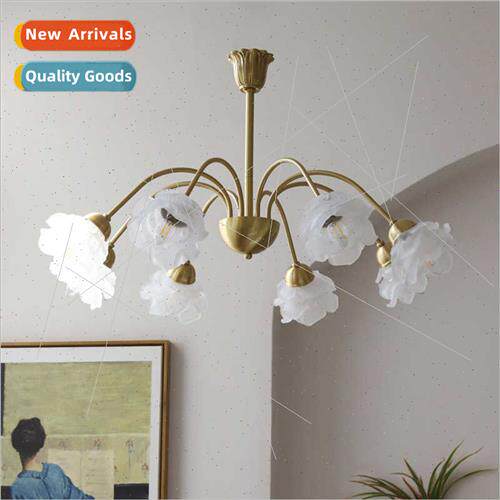 American country glass bedroom light French romantic flowers