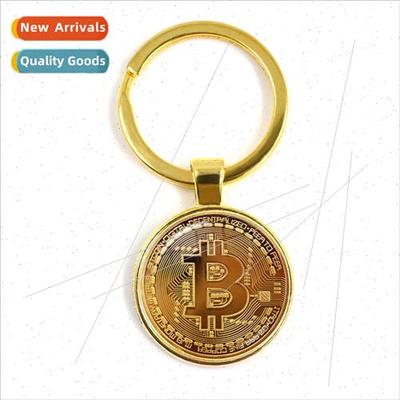 Commemorative Coin Keychain Bcoin B Virtual Currency Glass P