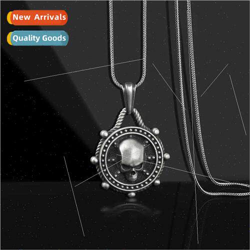 Europe punk skull rudder turntable pendant men hip hop ins j