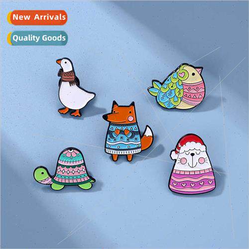 cartoon wearing a scarf turtle fox goose modelling cute cute