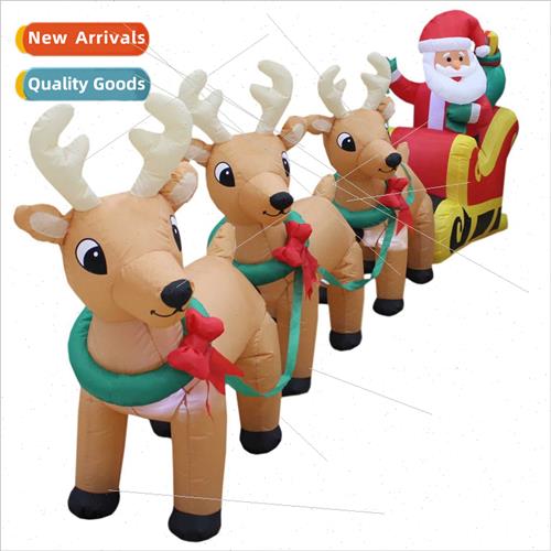 3.3 meters three elk pulling sleigh santa claus LED lights l