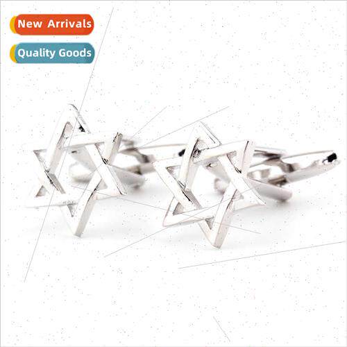 Metal Hexagonal Star Shape French Shirt Men Cufflinks Cuffli