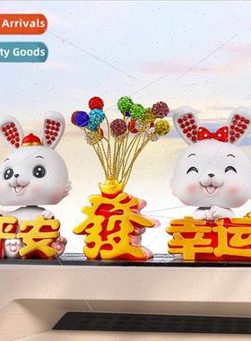 Automotive  Year Rabb mascot ornaments Chinese zodiac bunny