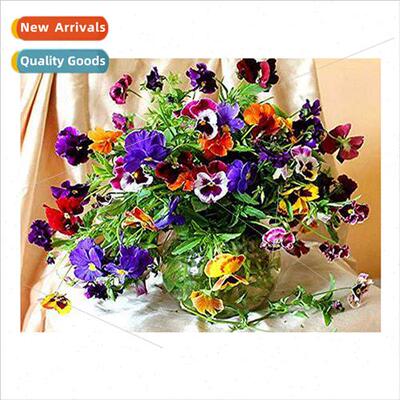 New botanical flowers full embroidery handmade simple thread