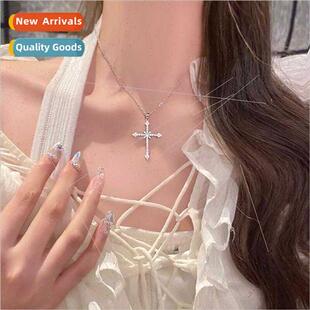 starmine diamond niche cold female wind necklace ins cross