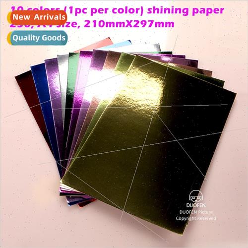 DOFEN craft paper shining color golden gilded mirror suface