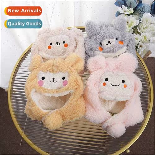 Korean  lovely super cute children hat padded scarf one wint