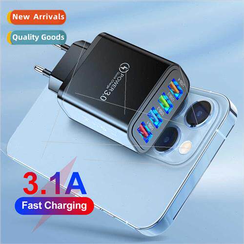 4USB Colorful Phone Charger 3A Tablet Travel Charger Chargin