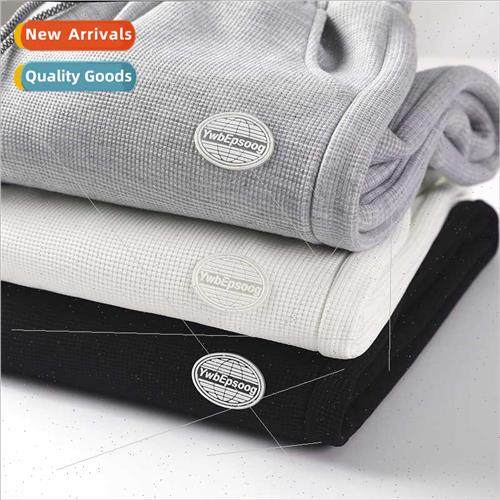 Waffle pants men 2023 new sweat pants men casual pants loose