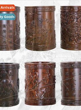 Ebony mahogany pen holder creative retro fashion brush bambo