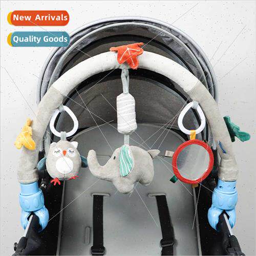 Newborn baby stroller car clip plush toys baby bed head clip