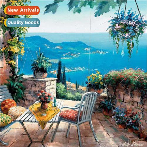 Cross Stch New DIY Seaside Full Stch mple Handmade Thread Em