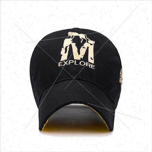 Korean  new embroidery M wolf baseball cap spring casual men
