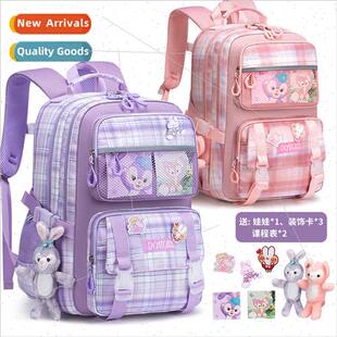 schoolbag female one three to six grades children backpack g