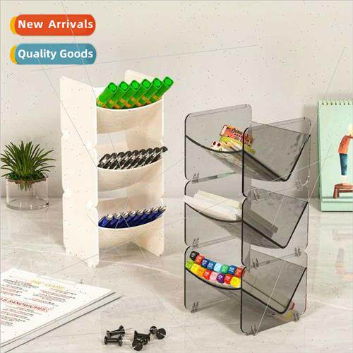 Desktop Plastic Shelf Transparent Tea Bag Organizer Student