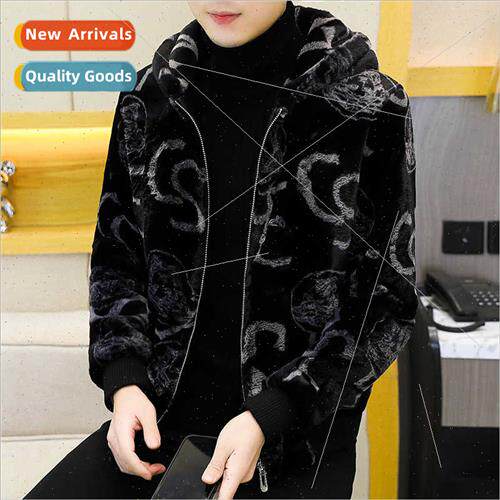 Fur One Fleece Hooded Jacket Golden Sable Trend Winter Thick