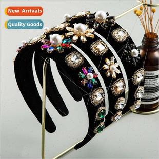 band women diamonds rhinestone ins full hair court Europe