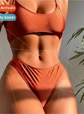 2022 Swimsu Bikini Europe Swimwear Fake Drawstring Spl Swims