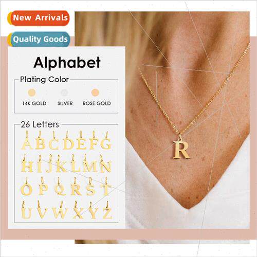 Europe ins26 letters pendant niche tanium steel necklace Sta