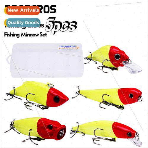 5pcs LUYA BAIT SET Mino Pencil Rock mulation Plastic Fake Ba