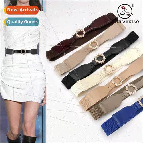 Elastic waist belt female decorative waist seal outside shir