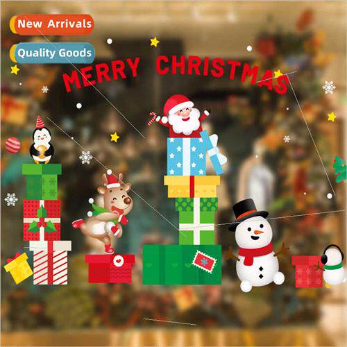 2023 Cartoon Christmas window electrostatic window stickers