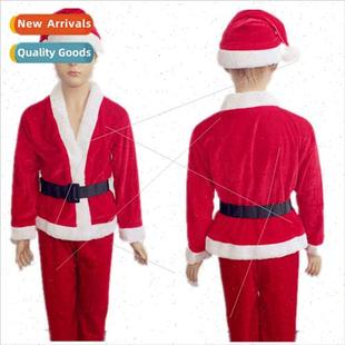 Golden Dress Santa Party Claus Kids Christmas Velvet