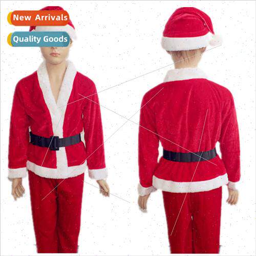 Christmas Santa Claus Su Golden Velvet Kids Su Party Dress P