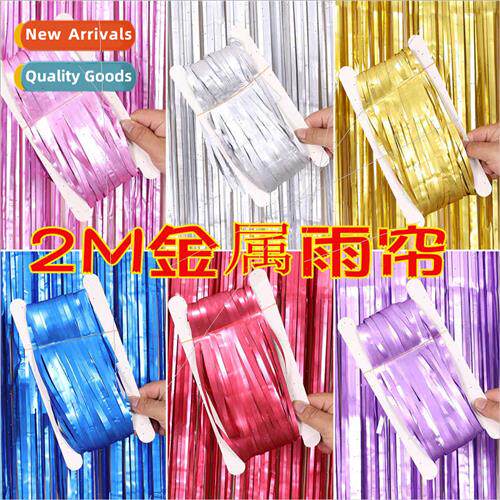 Matte metallic rain curtain 1*2 meters decorative rain curta
