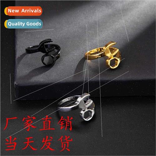 Gold lver Black New Punk Bicycle Wrench Men Ring Tool Fashio
