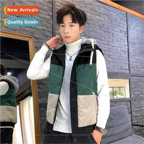 Feather cotton vest men fall winter jacket Korean  nd thicke