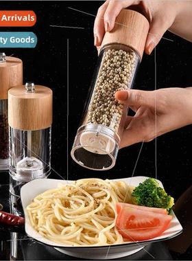 Manual Pepper Grinder Coarse Fine Adjustable Acrylic Transpa