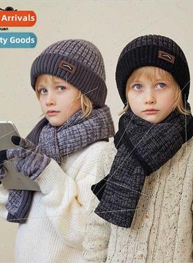 8397 Children hat scarf gloves threePCS winter boys outdoor