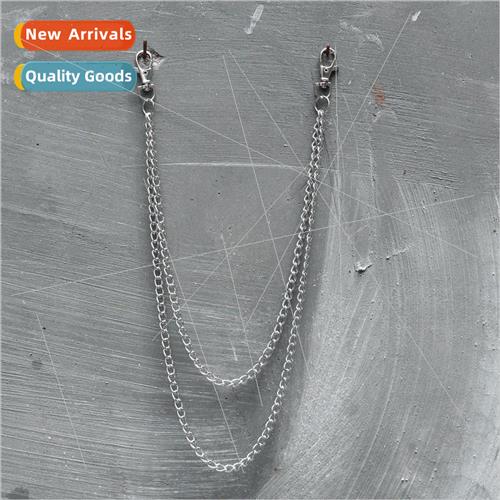 Hip Hop Waist Chain Metal Punk Lanyard Double Layer Trouser