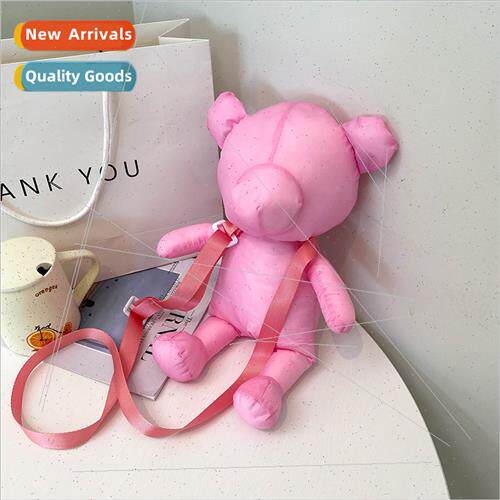 Bag female 2021 new Korean cute doll bag bear plush toy doll