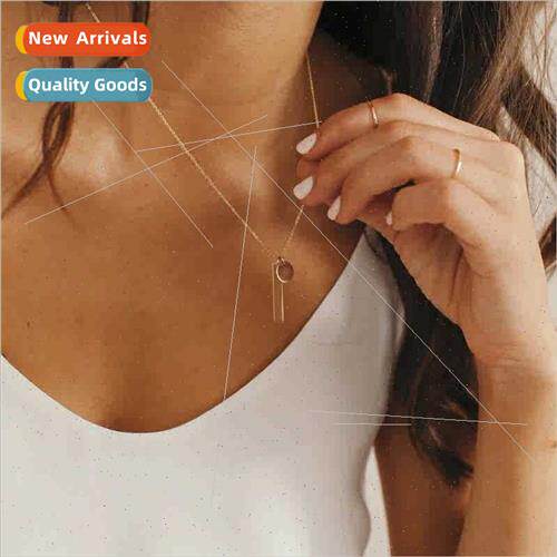 Europe Geometric Pendant Stainless necklace gold plating