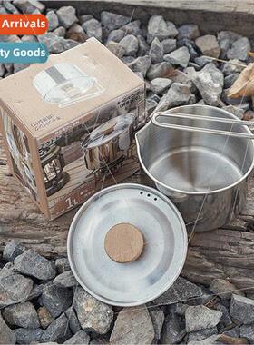 Outdoor portable stainless steel soaking pot multifunctional