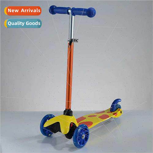 Boys girls three-wheeled PU flash wheel scooter 1-3-6 years
