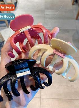 New large coiled hair grab clip retro acrylic hair clips fem