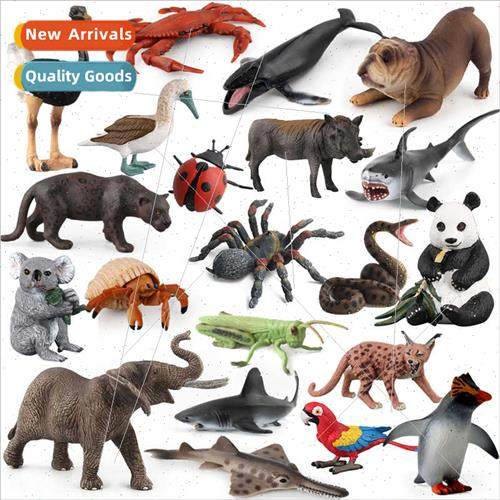 Solid hand-painted marine life great whe shark whale penguin