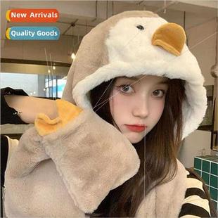 threePCS cyc all cute warm thickened gloves one scarf Hat