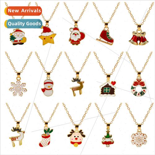 Europe Christmas Necklace Bells Snowflake Ornaments Christma