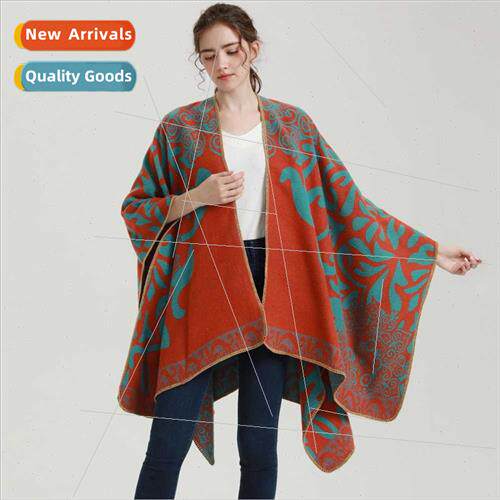 Women faux cashmere shawl retro fashion scarf hch warm windp